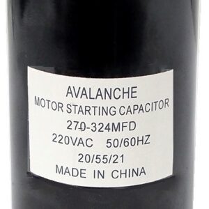 Condensateur pour moteur 220 VAC, 270-324 uF