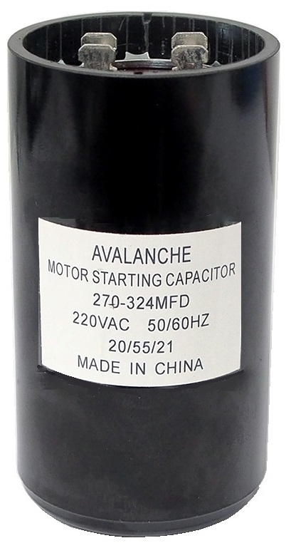 Condensateur pour moteur 220 VAC, 270-324 uF