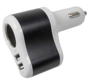 Chargeur pour l'auto,trois en un  peut charger deux appareils simultanément