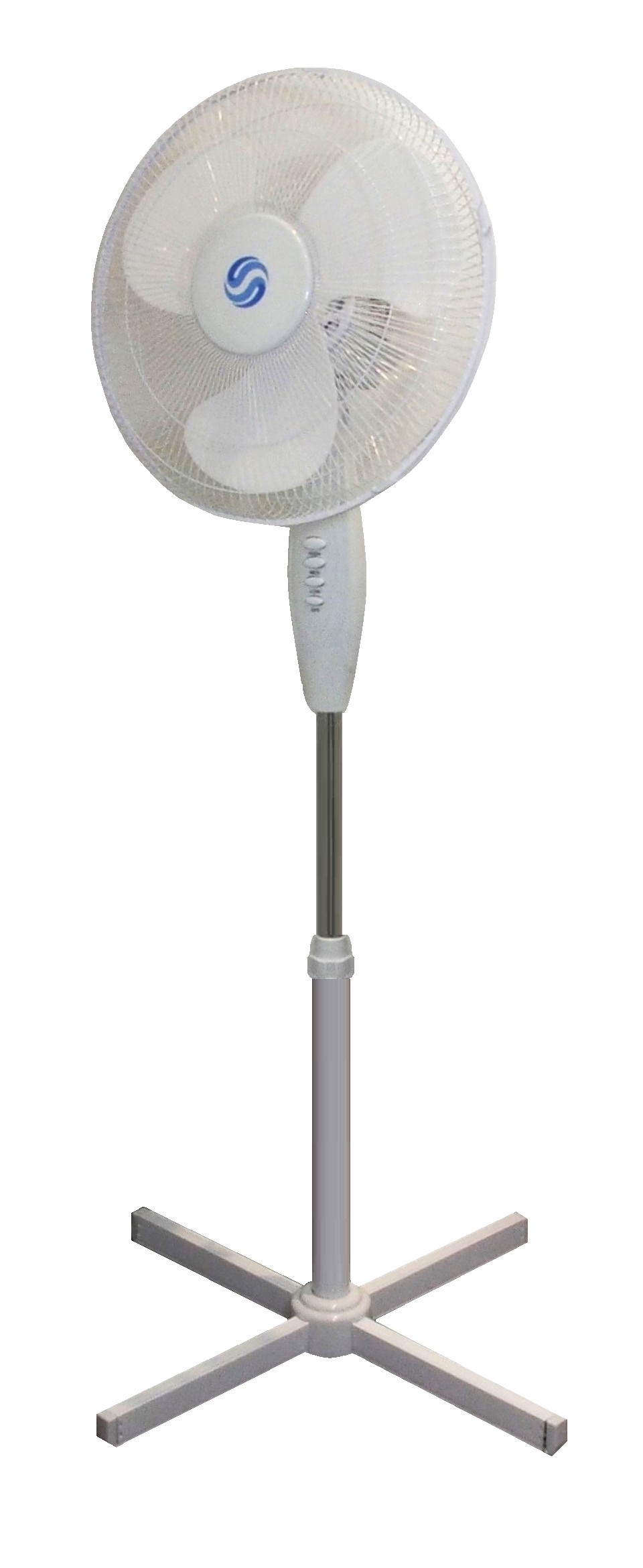 Ventilateur oscillant sur pied 16 pouces 3 contrôlesde vitesses de couleur blanc