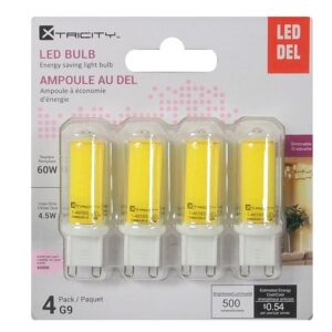 Paquet de 4 ampoules au DEL G9 4.5W (60W) 6000K
