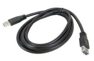 Câble usb 3.0  male a female noir 6 pieds