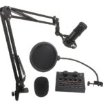 Ensemble d'enregistrement de micro à condensateur, kit de démarrage de micro de podcast en streaming