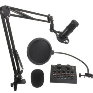 Ensemble d'enregistrement de micro à condensateur, kit de démarrage de micro de podcast en streaming