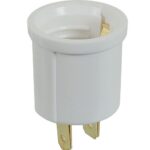 Adaptateur de prise pour ampoule à culot moyen Elink EL465, blanc