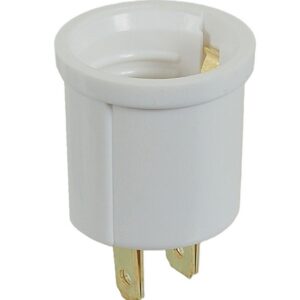 Adaptateur de prise pour ampoule à culot moyen Elink EL465, blanc