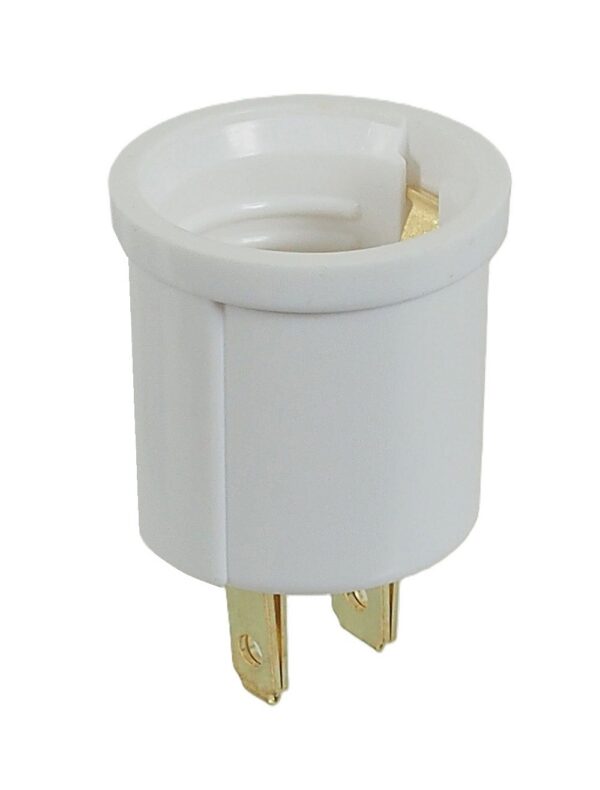 Adaptateur de prise pour ampoule à culot moyen Elink EL465, blanc