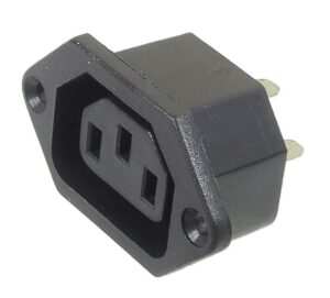 Fiche AC femelle châssis IEC à 3 contacts