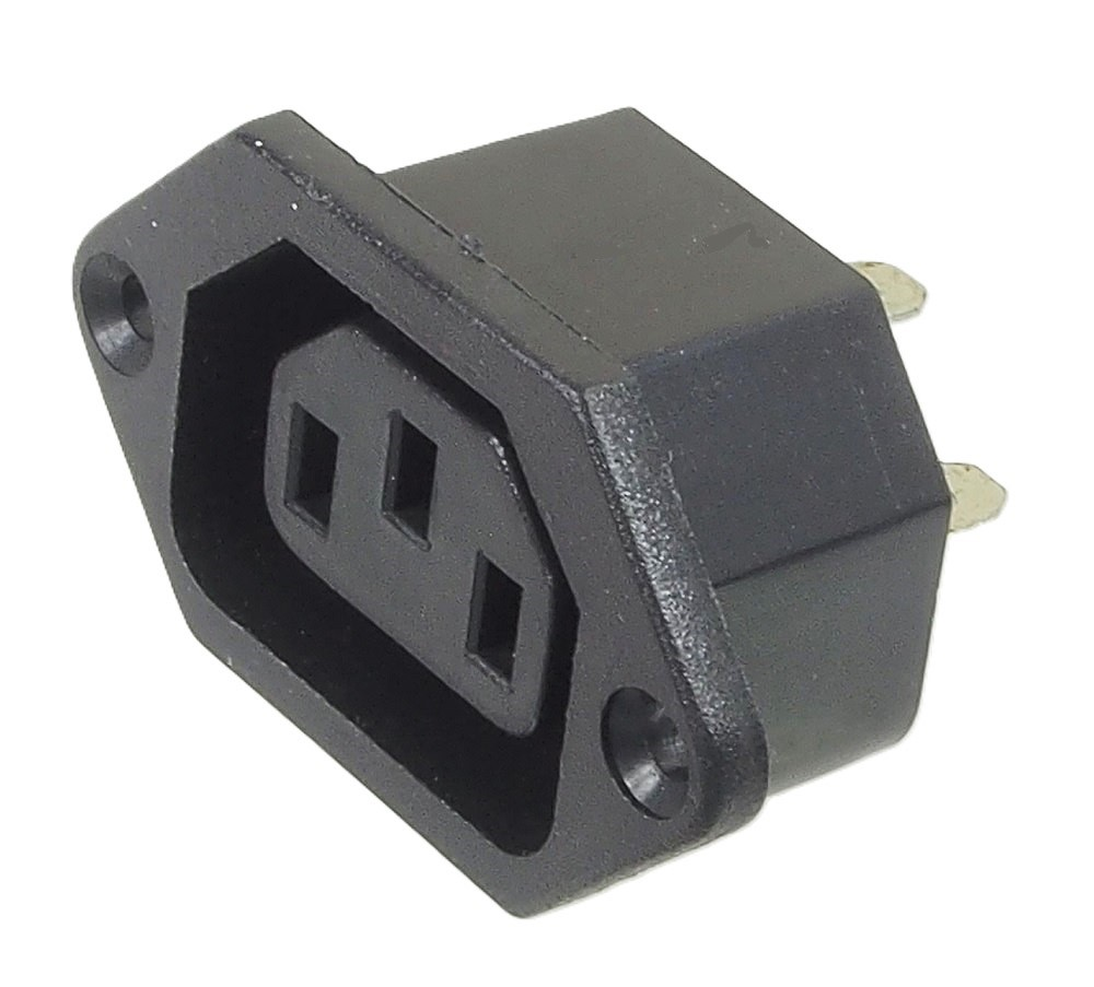 Fiche AC femelle châssis IEC C13 à 3 contacts