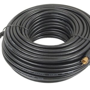 Câble coaxial RG-6 noir - 100 pieds