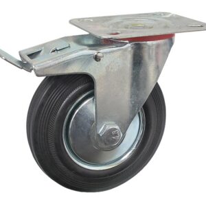 Roulette pivotante avec frein - 125 mm de diamètre