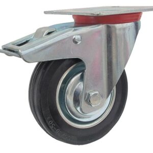 Roulette pivotante avec frein - diamètre de 100 mm