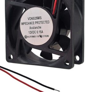 Ventilateur en plastique 12 VDC - 60 x 60 x 25 mm