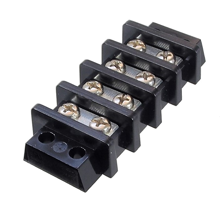 Bornier à vis double 600V 30A - 4 positions