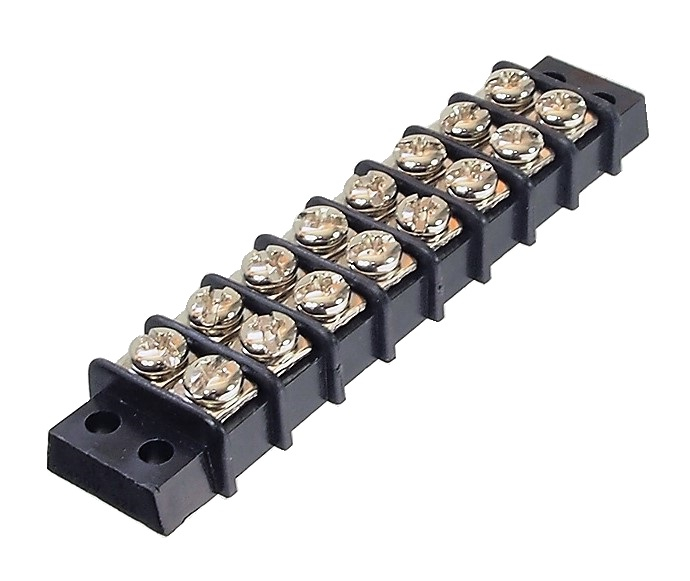 Bornier à vis double 300V 20A - 8 positions