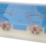 Cadran d'affichage double à aiguille permettant de mesurer le signal audio VU
