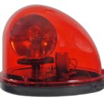 Gyrophare aimanté avec prise 12 VDC - rouge