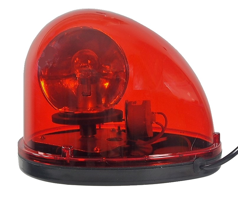 Gyrophare aimanté avec prise 12 VDC - rouge
