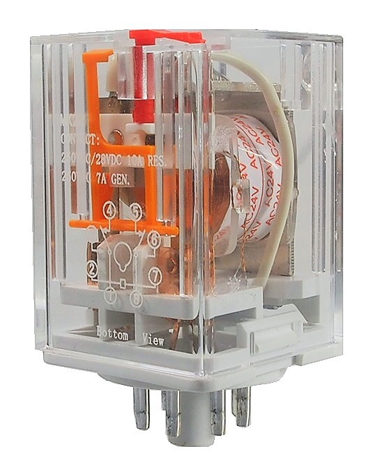 Relais  D.P.D.T. 24 VAC -  8 contacts circulaires.
