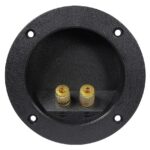 Bornier rond avec prises bananes - 3 1/4"