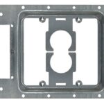 Support mural métalique pour plaque double