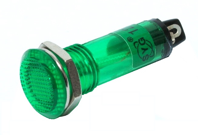 Lampe témoin 12 V. 50 mA - vert