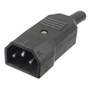 Fiche AC mâle IEC 3 contacts