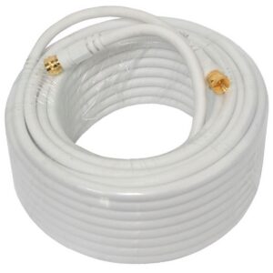 Câble coaxial RG-6 blanc - 50 pieds