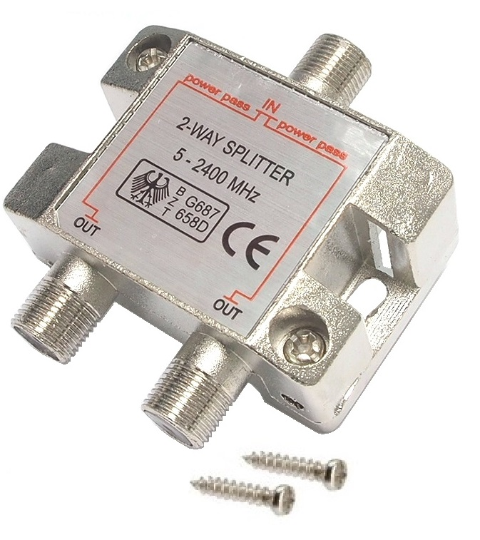 Diviseur de ligne coaxiale à 2 voies / 5-2400 MHz