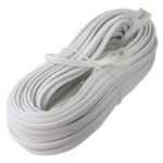 Câble téléphonique blanc - 50 pieds