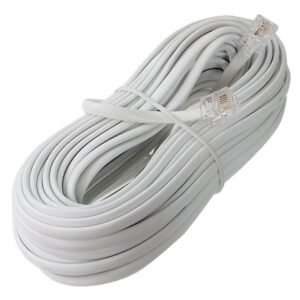 Câble téléphonique blanc - 50 pieds