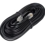 Câble téléphonique noir - 50 pieds