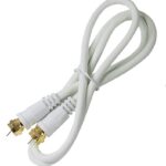 Câble coaxial RG-6 blanc - 3 pieds