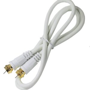 Câble coaxial RG-6 blanc - 3 pieds