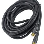 Câble coaxial RG-6 noir - 15 pieds