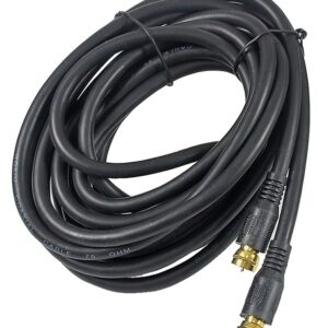 Câble coaxial RG-6 noir - 15 pieds