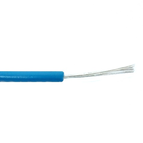 Fil 1 conducteur 24 AWG multibrins bleu