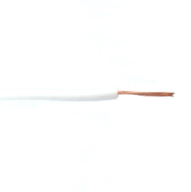 Fil 1 conducteur 22 AWG multibrins blanc