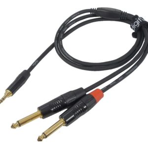 Câble Digiflex 3.5mm  stéréo à 2 x 6.3mm mono - 3'