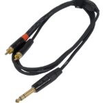 Câble Digiflex 6.3 mm mâle stéréo à 2 X RCA - 6'