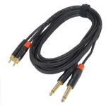 Câble audio Digiflex 2 X 1/4" mâle mono à 2X RCA