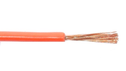 Fil 1 conducteur 18 AWG multibrins orange