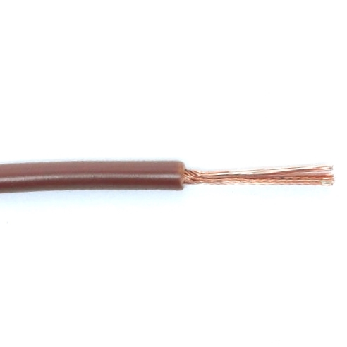 Fil 1 conducteur 18 AWG multibrins brun
