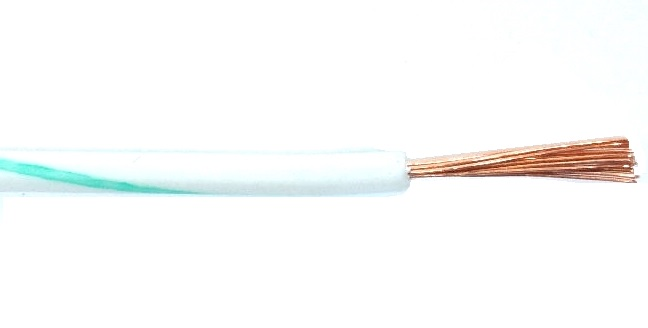 Fil 1 conducteur 18 AWG multibrins blanc