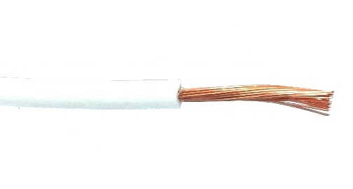 Fil 1 conducteur 16 AWG multibrins blanc