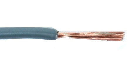 Fil 1 conducteur 14 AWG multibrins gris