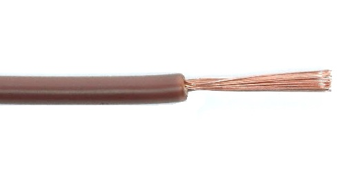 Fil 1 conducteur 14 AWG multibrins brun