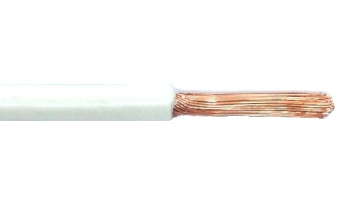 Fil 1 conducteur 14 AWG multibrins blanc