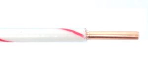 Fil 1 conducteur monobrin blanc - 12 AWG