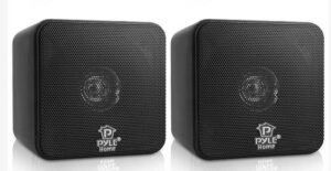 Haut-parleur mini cube 4" noirs 200 Watts (Paire)